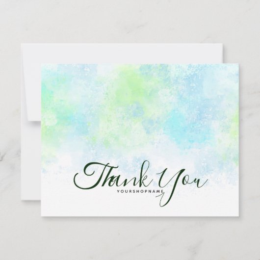 Forest Green - Hartelijk dank voor uw bestellingsk Bedankkaart (Achterkant)