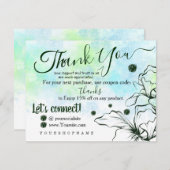 Forest Green - Hartelijk dank voor uw bestellingsk Bedankkaart (Voorkant / Achterkant)