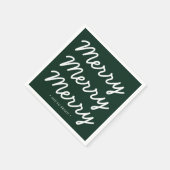 Forest Green Holiday Servet (Hoek)