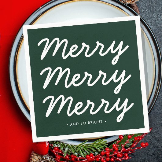 Forest Green Holiday Servet