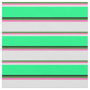 Forest Green, Hot Pink, Lavender, Green & Black Stof