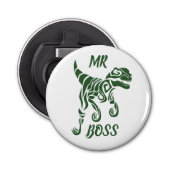 Forest Green Hunter Raptor Button Flesopener (Voorkant)