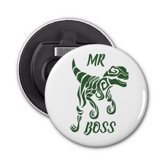 Forest Green Hunter Raptor Button Flesopener (Voorkant)