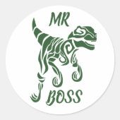 Forest Green Hunter Raptor Ronde Sticker (Voorkant)