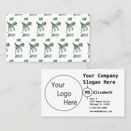 Forest Green Hunter Raptor Visitekaartje (Voorkant / Achterkant)