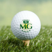 Forest Green Initialen Stars Crown 50 Verjaardag Golfballen (Insitu Shirt)