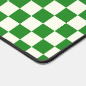 Forest Green & Ivory Square Style Pattern Bureaumat (Hoek)