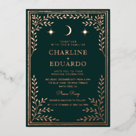 Forest Green Ivy Ornament bruiloft uitnodiging