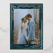 Forest Green Ivy Ornament bruiloft uitnodiging (Achterkant)