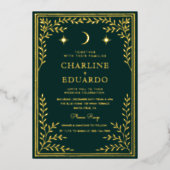 Forest Green Ivy Ornament bruiloft uitnodiging (Voorkant)