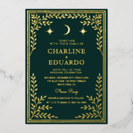 Forest Green Ivy Ornament bruiloft uitnodiging
