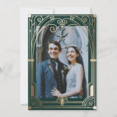 Forest Green Ivy Ornament bruiloft uitnodiging (Achterkant)