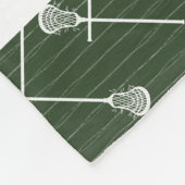 Forest Green Lacrosse White Sticks gepatterd Fleece Deken (Hoek)