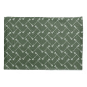 Forest Green Lacrosse White Sticks gepatterd Kussensloop (Achterkant)