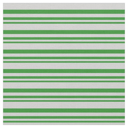 Forest Green & Light Grey Lines/Stripes Pattern Stof (Close Up)