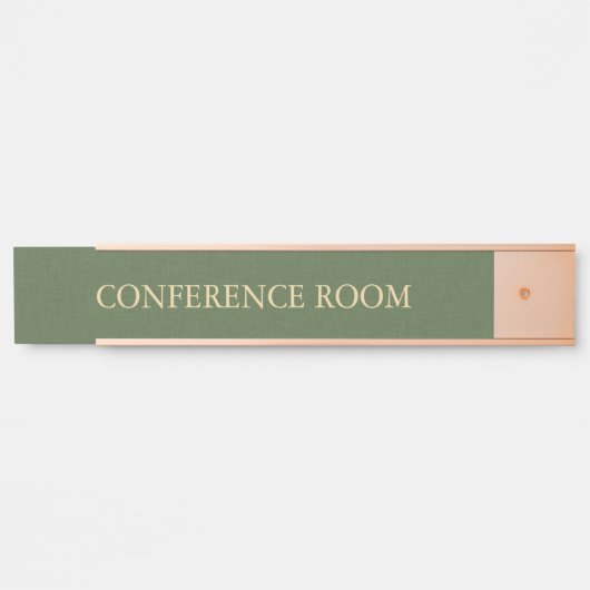 Forest Green Linen Texture  Imitation Deurbordje (Voorkant)