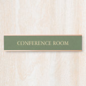 Forest Green Linen Texture  Imitation Deurbordje (Voorkant)