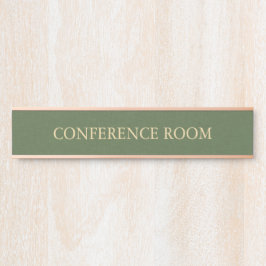 Forest Green Linen Texture  Imitation Deurbordje