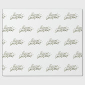 Forest Green Merry-kerstcadeautje Cadeaupapier (Vlak)