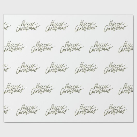 Forest Green Merry-kerstcadeautje Cadeaupapier (Vlak)