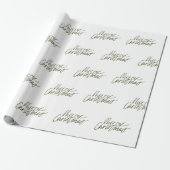 Forest Green Merry-kerstcadeautje Cadeaupapier (Uitgerold)