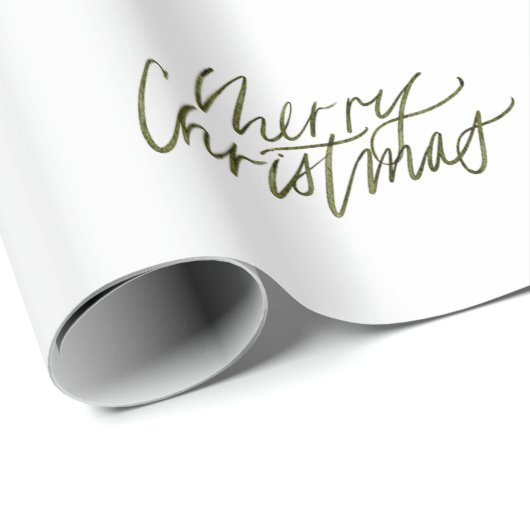 Forest Green Merry-kerstcadeautje Cadeaupapier (Rol Hoek)