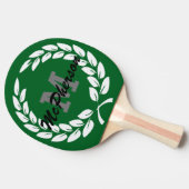 Forest Green met Overwinningskrans en Monogram/Naa Tafeltennisbatje (Zijkant)