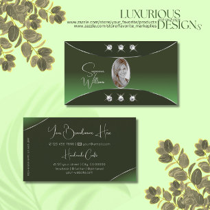 Forest Green met Silver Decor Diamonds en Foto Visitekaartje