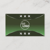 Forest Green met Silver Decor Diamonds en Logo Visitekaartje (Voorkant)