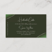 Forest Green met Silver Decor Sparking Diamonds Visitekaartje (Achterkant)