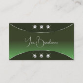 Forest Green met Silver Decor Sparking Diamonds Visitekaartje (Voorkant)