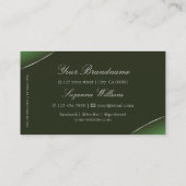 Forest Green met Silver Decor & Sparkle Diamonds Visitekaartje (Achterkant)