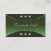 Forest Green met Silver Decor & Sparkle Diamonds Visitekaartje (Voorkant)
