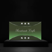 Forest Green met Silver Decor & Sparkle Diamonds Visitekaartje
