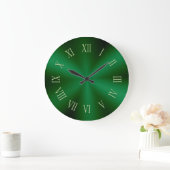 Forest Green Metallic Clock met Roman Numbers Grote Klok (Huis)