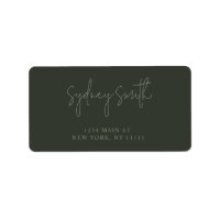 Forest Green Minimalist groot retouradres-etiket