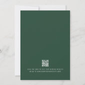 Forest Green Modern Bold Aangepaste QR Code Trouwe Kaart (Achterkant)