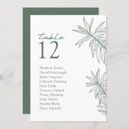 Forest Green Modern Botanische Tafel Zitplaatsen K