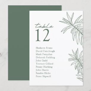 Forest Green Modern Botanische Tafel Zitplaatsen K