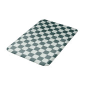 Forest green moss checkerboard pattern badmat (Gekanteld)