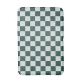 Forest green moss checkerboard pattern badmat (Voorkant Verticaal)