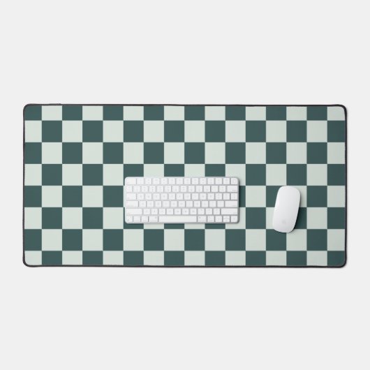 Forest green moss checkerboard pattern bureaumat (Keyboard & Muis)