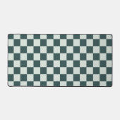 Forest green moss checkerboard pattern bureaumat (Voorkant)