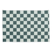 Forest green moss checkerboard pattern kussensloop (Achterkant-Rechts)