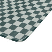 Forest green moss checkerboard pattern snijplank (Hoek)
