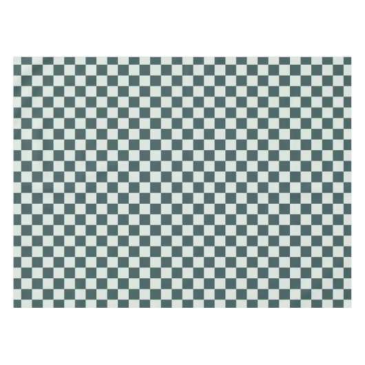 Forest green moss checkerboard pattern tafelkleed (Voorkant (Horizontaal))