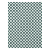 Forest green moss checkerboard pattern tafelkleed (Voorkant)