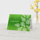 Forest Green Paisleys Diwali Kaart (Gele Bloem)
