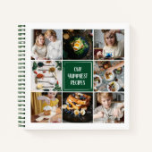Forest Green Photo Collage 8 Pics Family Recipes Notitieboek (Voorkant)