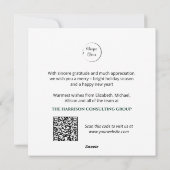 Forest Green plaid Corporate Logo QR Code Vakantie Feestdagenkaart (Achterkant)